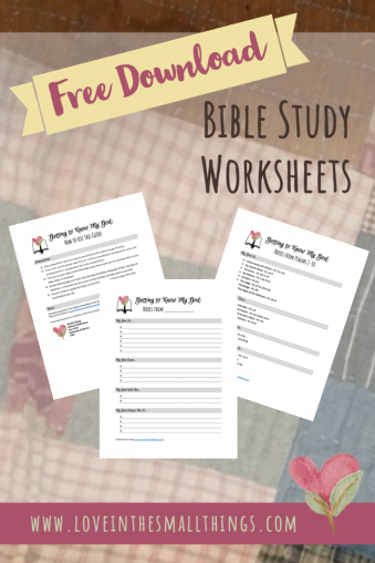 Getting to Know My God Worksheets